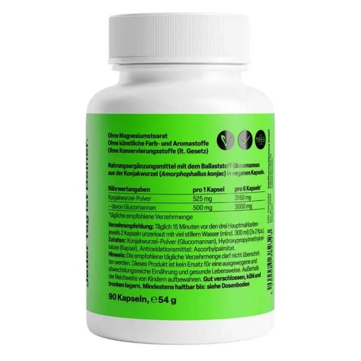 Glucomannan Sättigungskapseln, 90 St