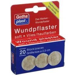 Gothaplast Wundpflaster soft Vlies 2,5 cm Durchmesser, 20 St