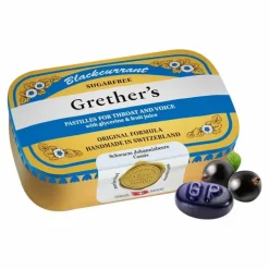 Grethers Blackcurrant Silber zuckerfrei, 110 g