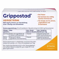 Grippostad Heißgetränk bei Schmerzen und Fieber , 10 St