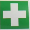 Grünes Kreuz Aufkleber Verbandkasten, 1 St