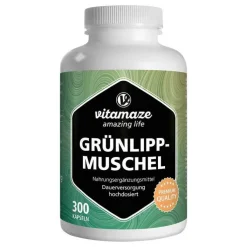 Grünlippmuschel 500 mg hochdosiert Kapseln, 300 St