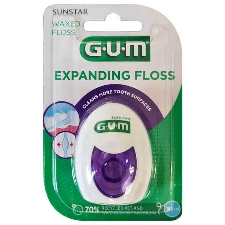 GUM Expanding Floss Flausch-Zahnseide, 30 m