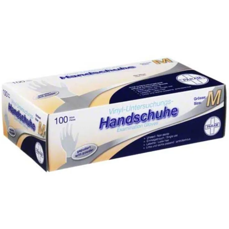 Handschuhe Einmal Vinyl gepudert M, 100 St