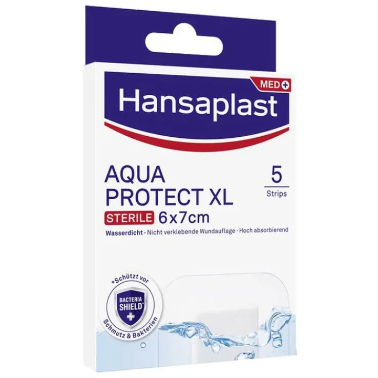 Hansaplast AQUA PROTECT XL Wundverband steril 6x7 cm, 5 St