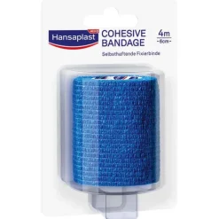 Hansaplast Fixierbinde selbsthaftend 6 cmx4 m blau, 1 St