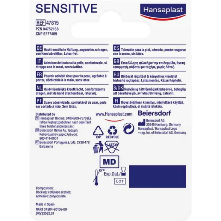 Hansaplast Fixierpflaster sensitive 5mx1,25cm, 1 St