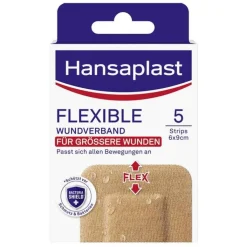 Hansaplast FLEXIBLE Wundverband 6x9 cm Strips, 5 St