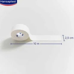 Hansaplast robustes Sporttape 2,5 cmx10 m weiß, 1 St