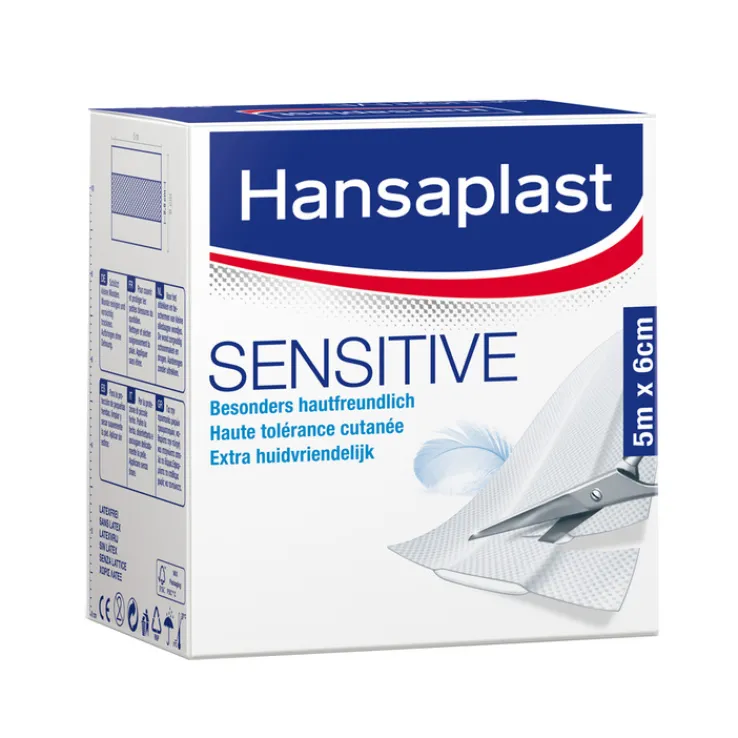 Hansaplast Sensitive Pflaster 6 cmx5 m Rolle, 1 St