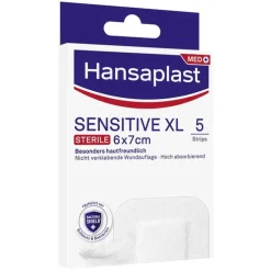 Hansaplast SENSITIVE XL Wundverband steril 6x7 cm, 5 St