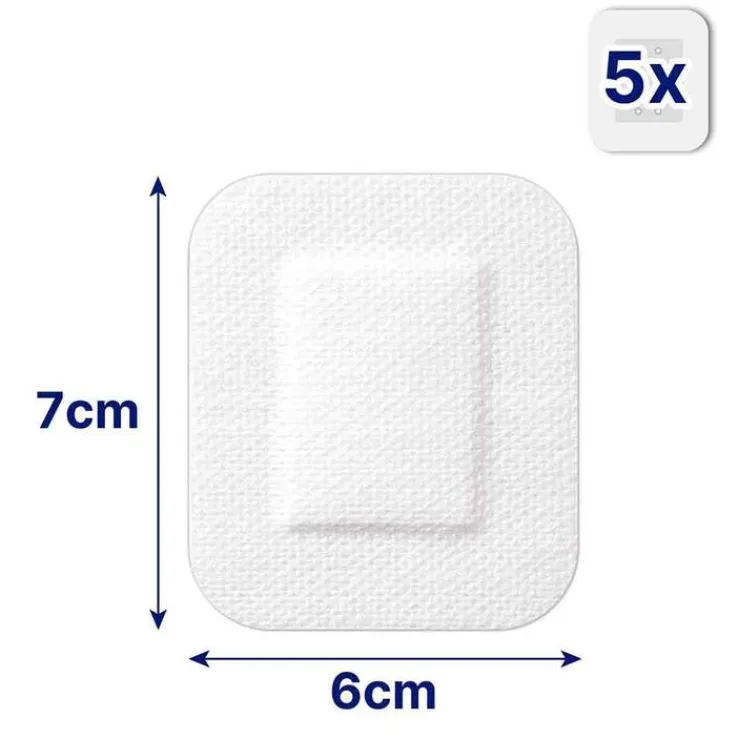 Hansaplast SENSITIVE XL Wundverband steril 6x7 cm, 5 St