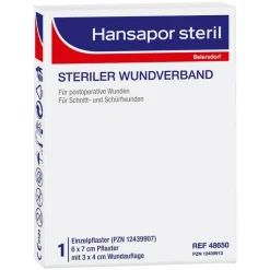 Hansapor steril Wundverband 6x7 cm, 1 St