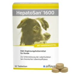 Hepatosan 1600 Tabletten Ergänzungsfuttermittel für Hund und Katze, 32 St