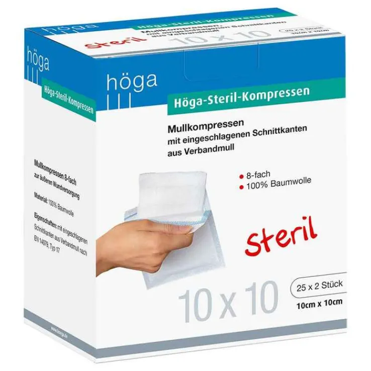 Höga Steril Kompressen 10x10cm 8fach, 25X2 St