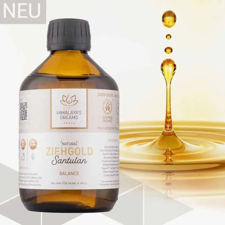 Himalayas Dreams Ayurveda Ziehgold Santulan Öl, 250 ml