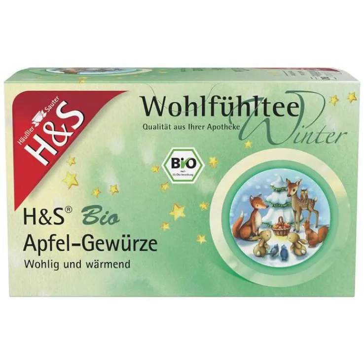 H&S Wintertee Bio Apfel-Gewürze Filterbeutel, 20X2.0 g