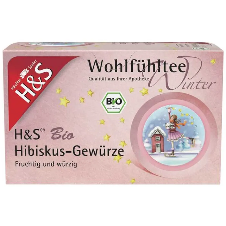 H&S Wintertee Bio Hibiskus-Gewürze Filterbeutel, 20X2.5 g