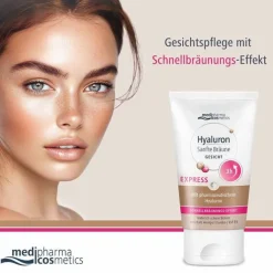 Hyaluron Sanfte Bräune Express Gesicht Creme, 30 ml