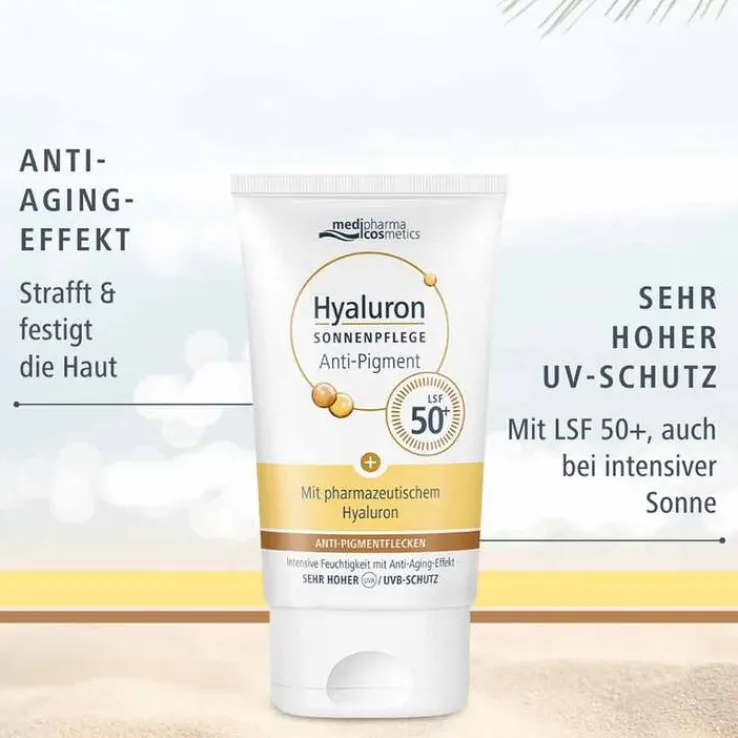 Hyaluron Sonnenpflege Gesicht Anti-Pigment & Anti-Age LSF50, 50 ml