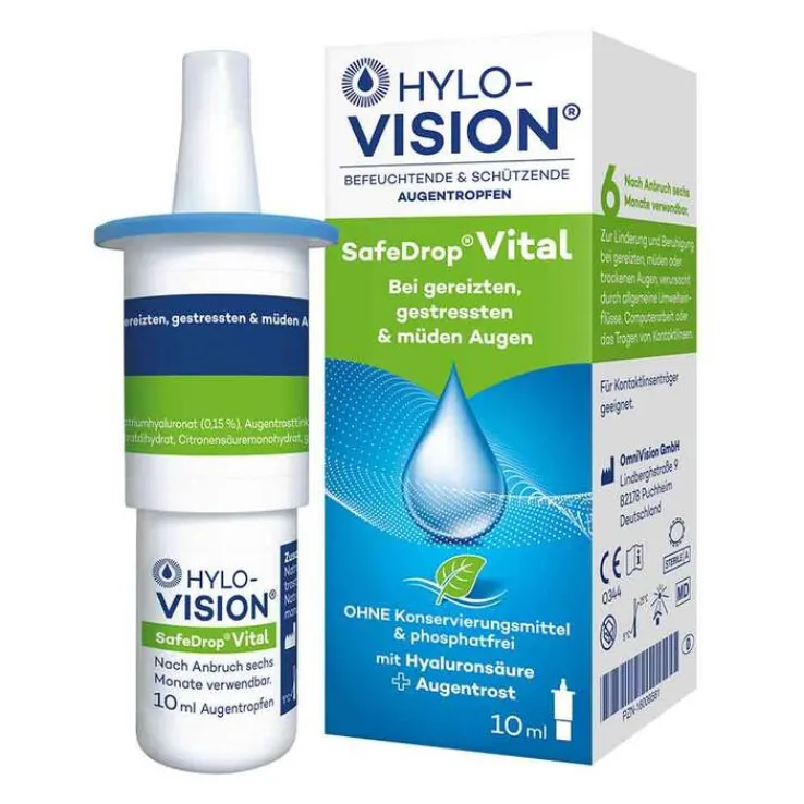 Hylo-Vision® Safedrop® Vital Augentropfen, 10 ml