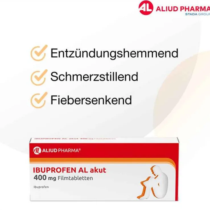 IBUPROFEN AL akut 400 mg Filmtabletten, 10 St