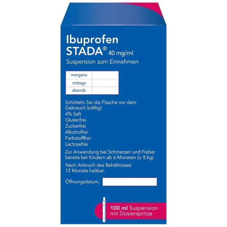 Ibuprofen STADA 40 mg / ml Suspension zum Einnehmen, 100 ml