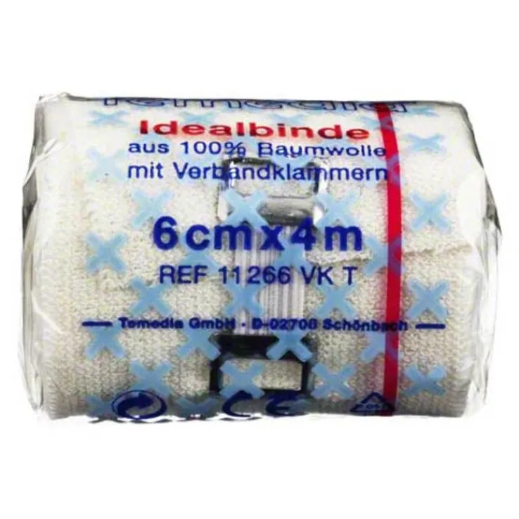 Idealbinde 6cm mit Klammer, 1 St