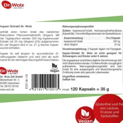 Ingwer Extrakt Dr. Wolz Kapseln, 120 St