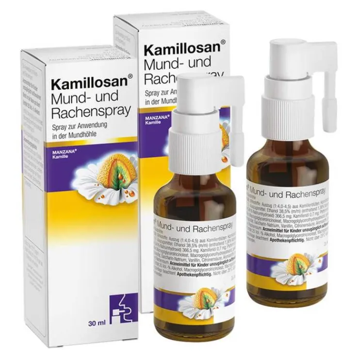 Kamillosan Mund- und Rachenspray, 2x30 St