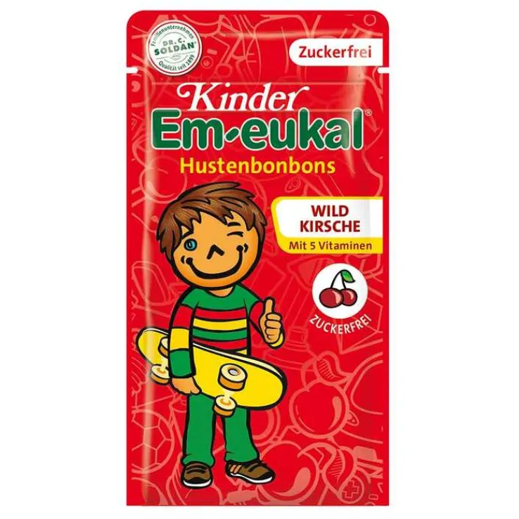 Kinder Em-eukal Hustenbonbons Wildkirsche zuckerfrei, 75 g