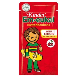 Kinder Em-eukal Wildkirsche Hustenbonbons zuckerhaltig, 75 g