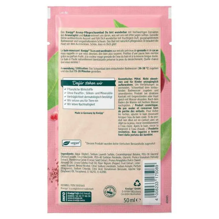 Kneipp Aroma-Pflegeschaumbad Du bist Wunderbar, 50 ml