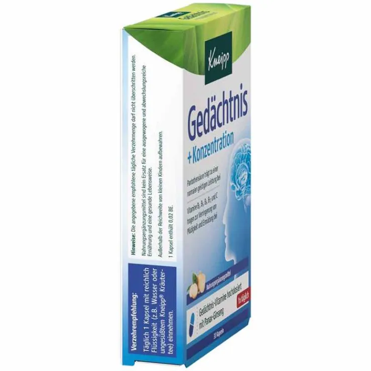 Kneipp Gedächtnis + Konzentration Kapseln, 30 St