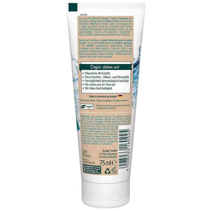 Kneipp Hydro Fußcreme, 75 ml