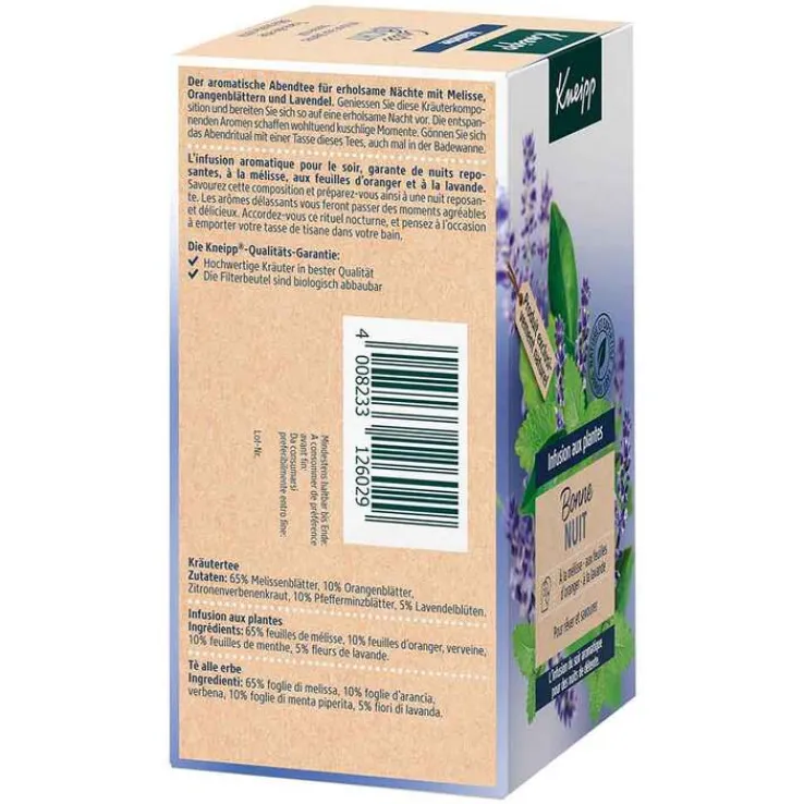 Kneipp Kräutertee Gute Nacht Tee Filterbeutel, 20 St