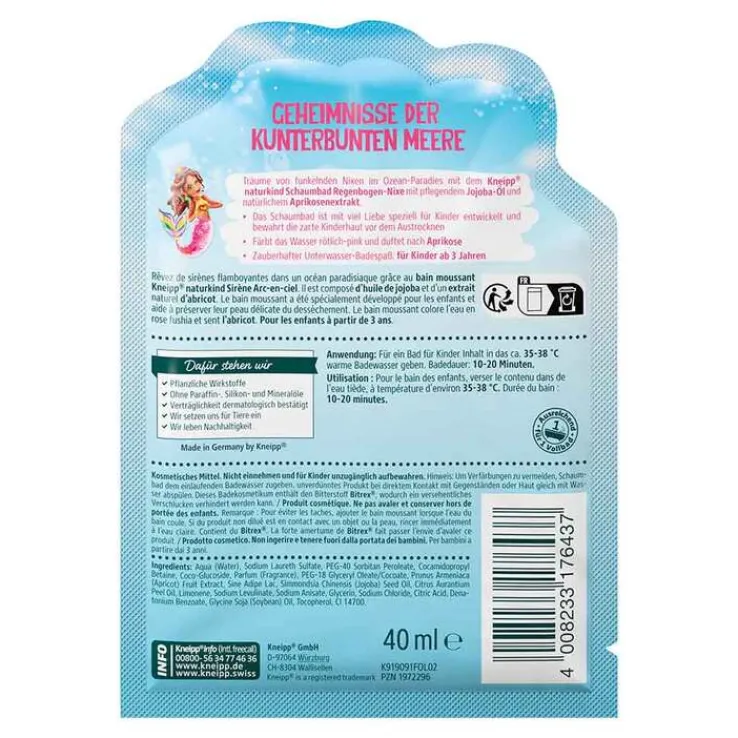 Kneipp naturkind Regenbogen-Nixe Schaumbad, 40 ml