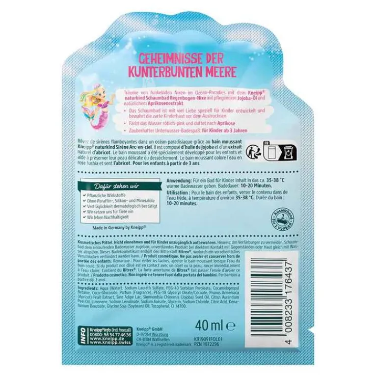 Kneipp naturkind Regenbogen-Nixe Schaumbad, 40 ml