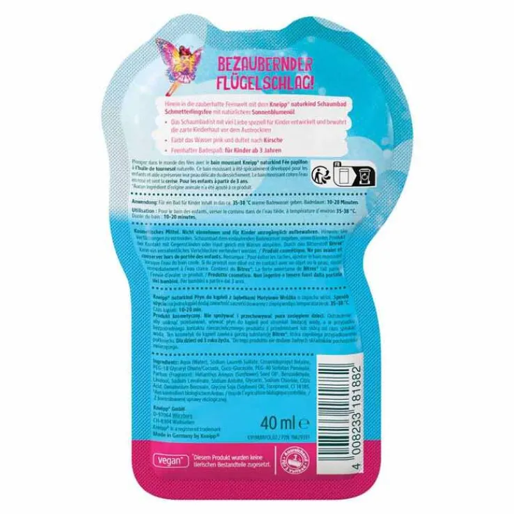 Kneipp naturkind Schmetterlingsfee Schaumbad, 40 ml