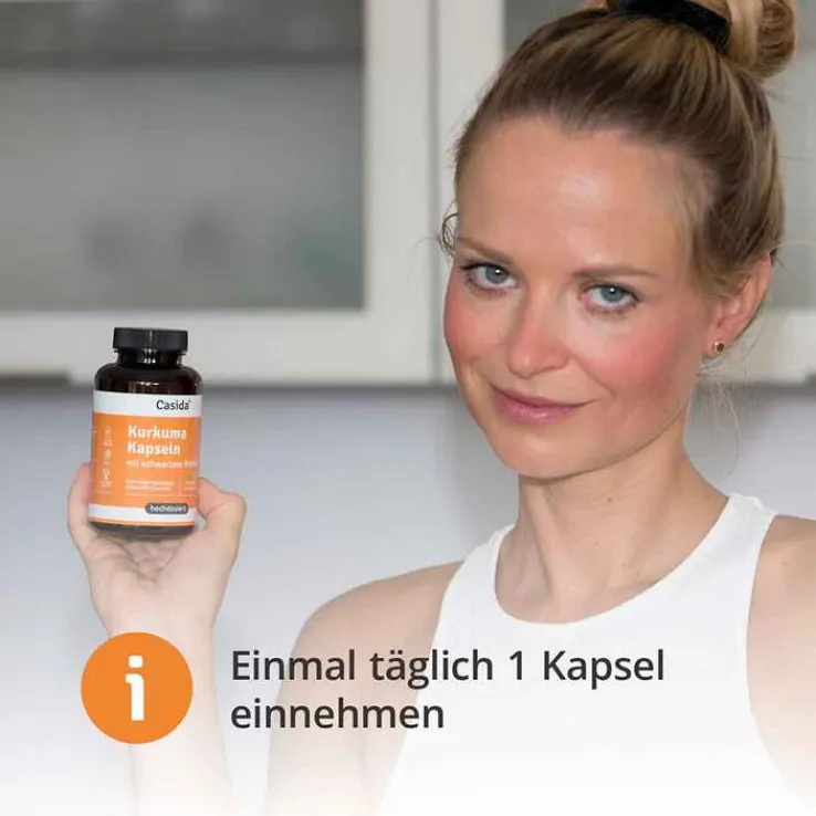 Kurkuma Kapseln + Pfeffer Curcumin hochdosiert, 90 St