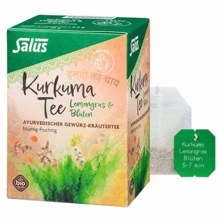 Kurkuma Tee Lemongras & Blüten Bio Salus Fbeutel , 15 St