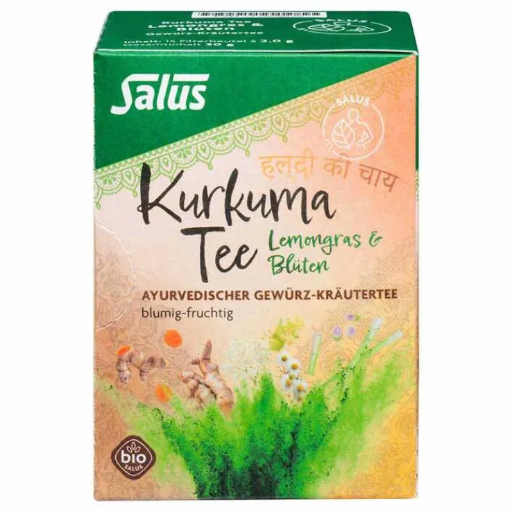 Kurkuma Tee Lemongras & Blüten Bio Salus Fbeutel , 15 St