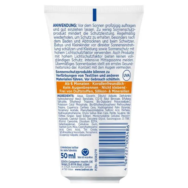 Ladival empfindliche Kinderhaut Creme LSF 50 + , 50 ml
