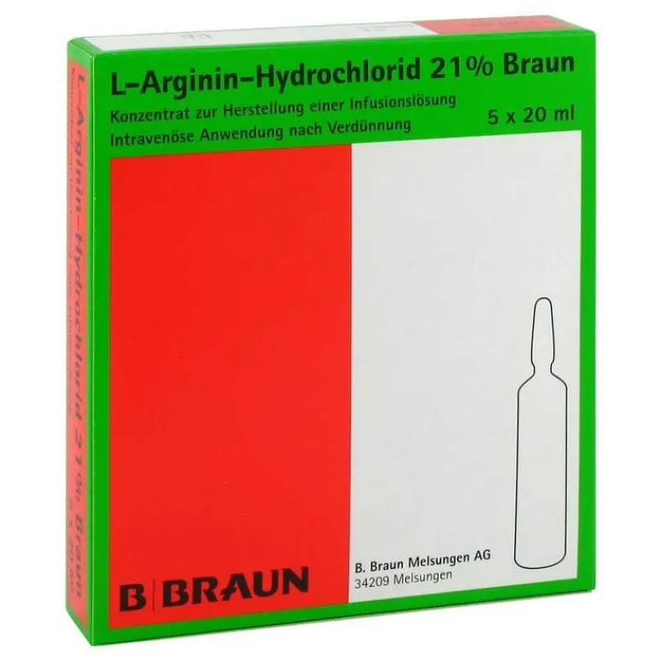 L-Arginin-Hydrochlorid 21% Elek.-Konzentrat Infusionsls, 5X20 ml