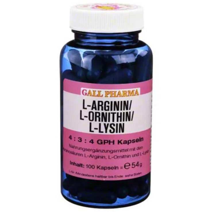 L-Arginin / L-Ornithin / L-Lysin 4:3:4 GPH Kapseln, 100 St