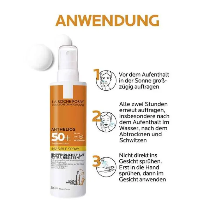 La Roche Posay Anthelios Invisible Spray LSF 50 + ohne Parfüm, 200 ml