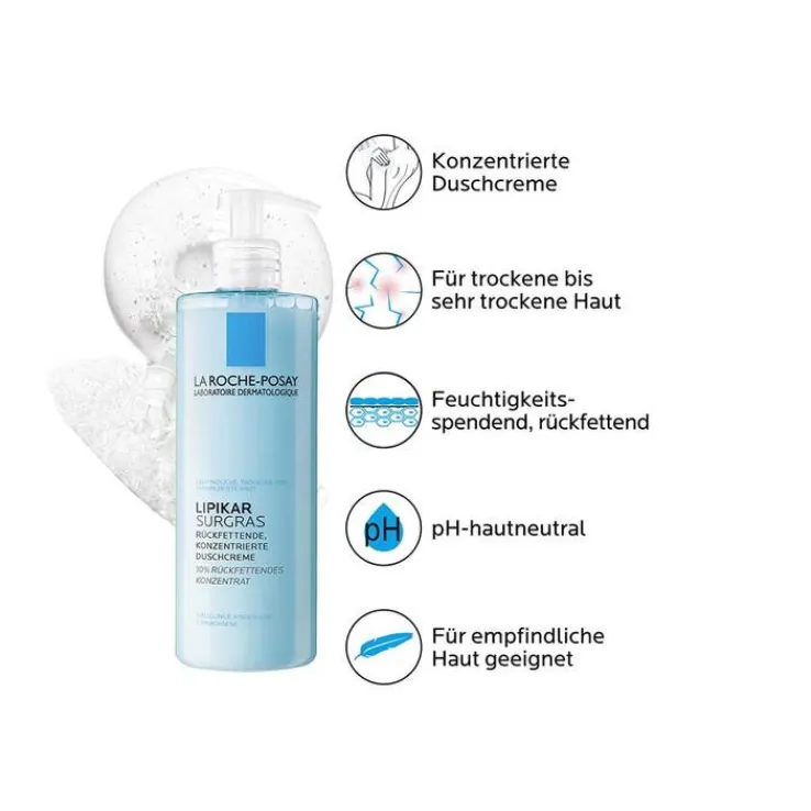 La Roche-Posay Lipikar Surgras Duschcreme, 400 ml