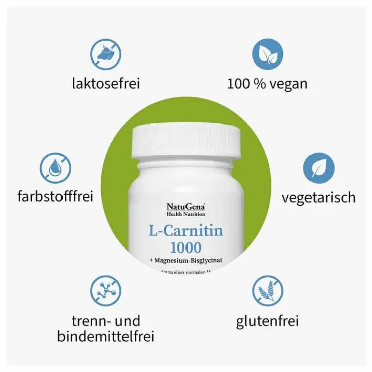 L-Carnitin 1000 Carnipure + Magnesium vegan Kapseln, 120 St