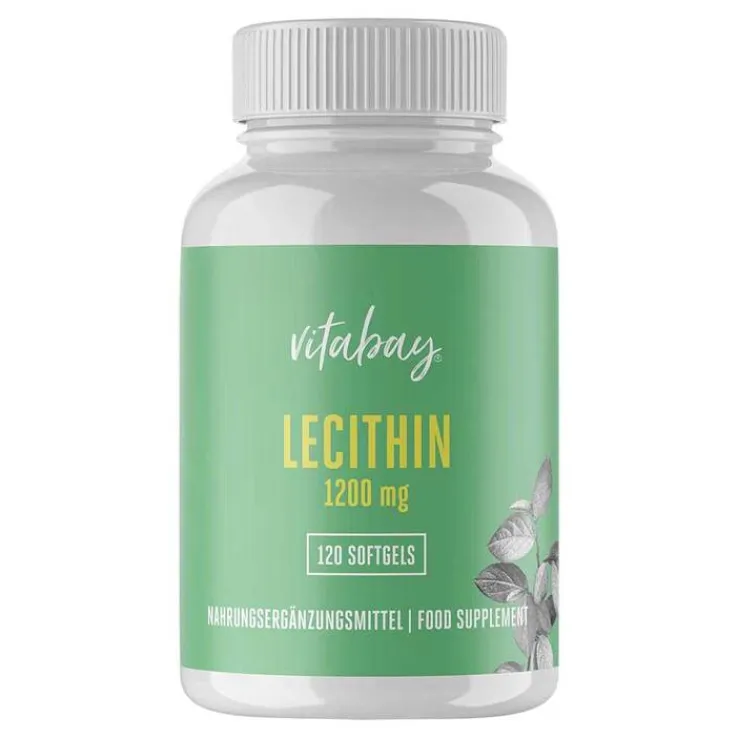 Lecithin 1200 mg Sojalecithin + Vitamin E vegan Weichk., 120 St