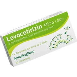 Levocetirizin Micro Labs 5 mg Filmtabletten, 50 St